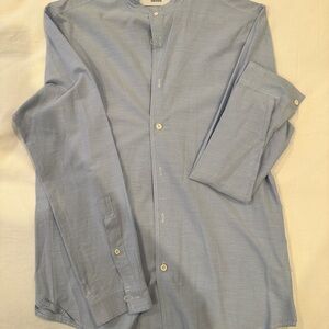 Bershka Light Blue Casual Button Down Shirt